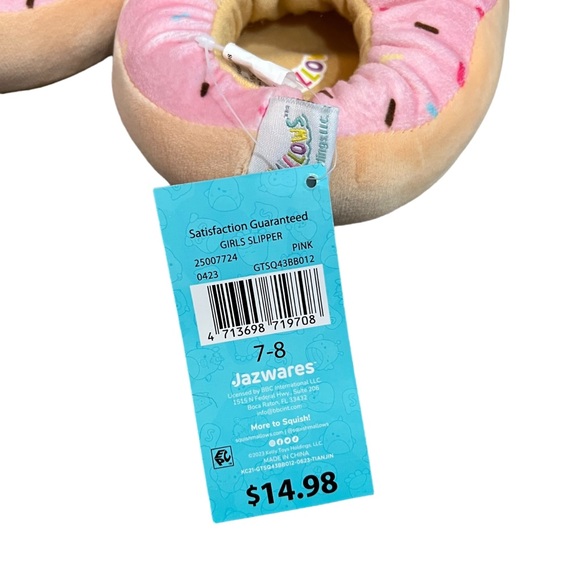 NWT Squishmallows Donut Slippers Size 7/8 - Picture 2 of 3
